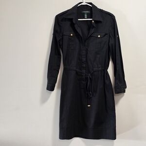 Lauren Ralph Lauren dress Belted Shirt Color Black